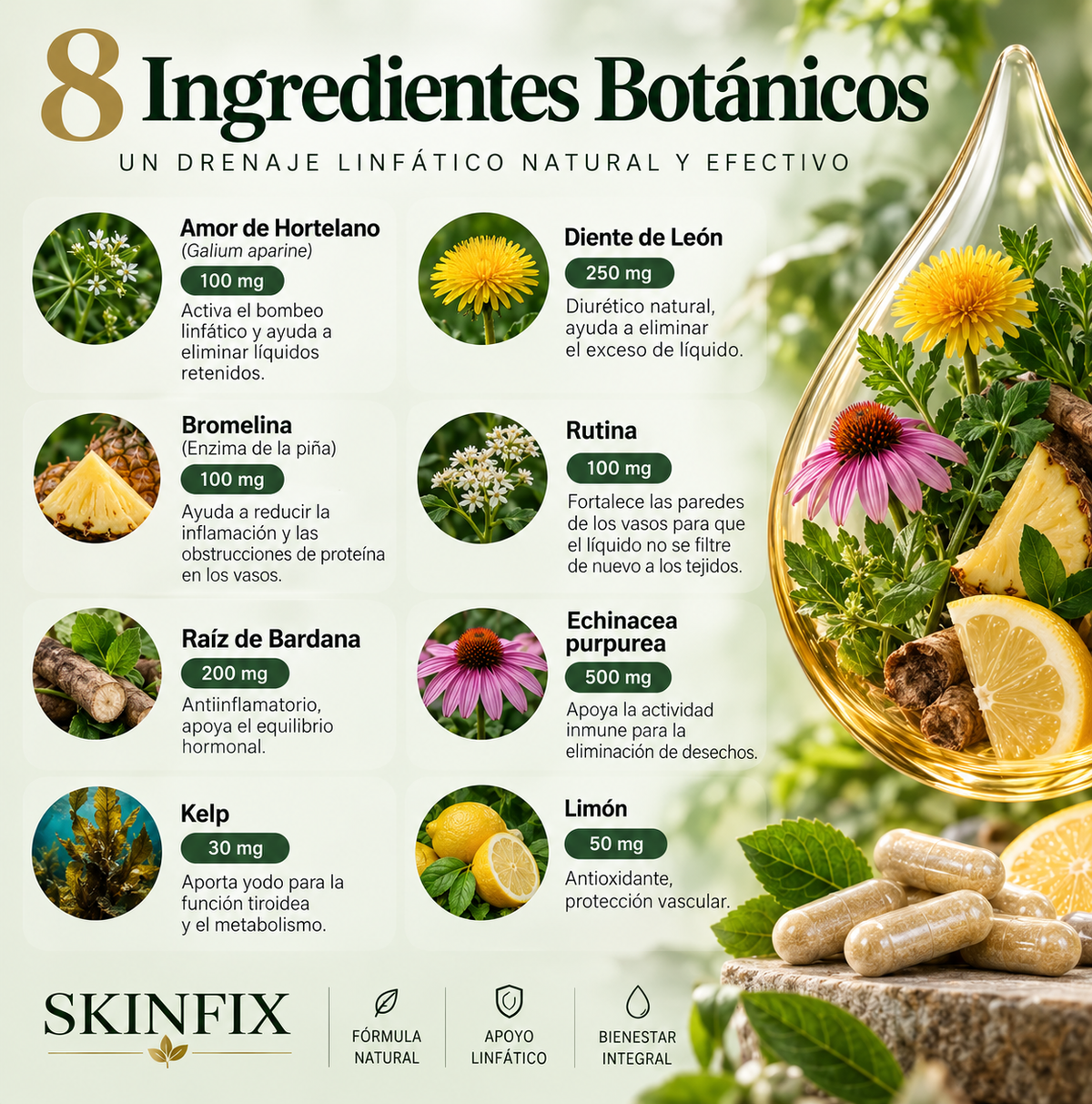 Cápsulas de Drenaje Linfático ~ 27 En 1